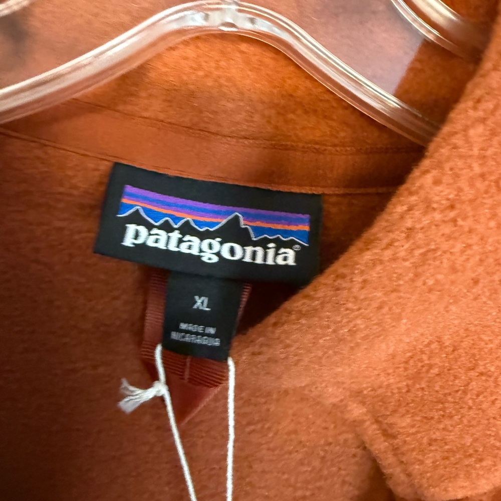 Patagonia Rust Orange Fleece Vest - Picture 3 of 5